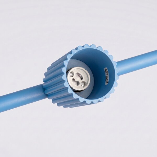 Hängelampe verstellbar Aluminium Hellblau GU10 L:122cm