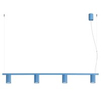 H&auml;ngelampe verstellbar Aluminium Hellblau GU10 L:122cm