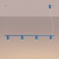 Hängelampe verstellbar Aluminium Hellblau GU10 L:122cm