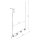 Hängelampe verstellbar Aluminium Hellblau GU10 L:122cm