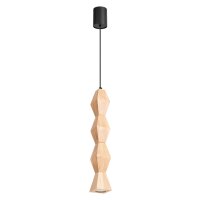 H&auml;ngelampe Holz Schwarz Skandinavisch GU10 &Oslash;8cm rund