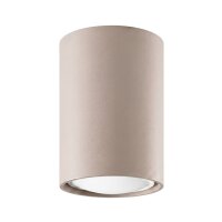 Deckenleuchte Stahl Taupe Modern GU10 H:10 cm rund