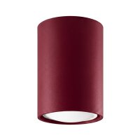 Deckenleuchte Stahl Burgund Modern GU10 B:6cm rund