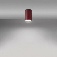 Deckenleuchte Stahl Burgund Modern GU10 B:6cm rund