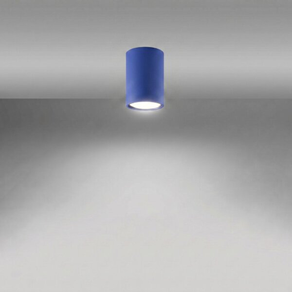 Deckenleuchte Stahl Ultramarin Modern GU10 B:6 cm rund