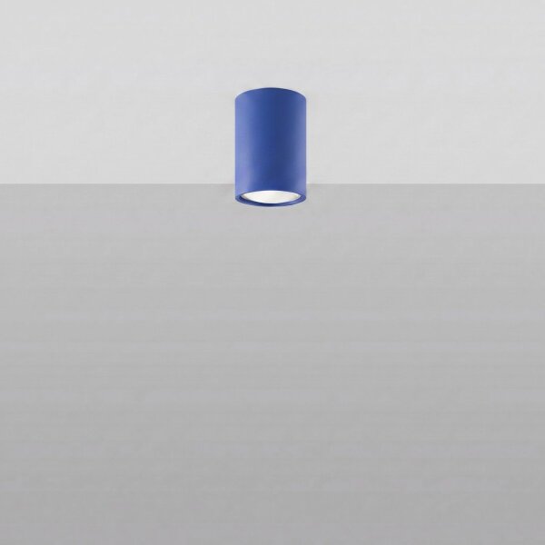 Deckenleuchte Stahl Ultramarin Modern GU10 B:6 cm rund