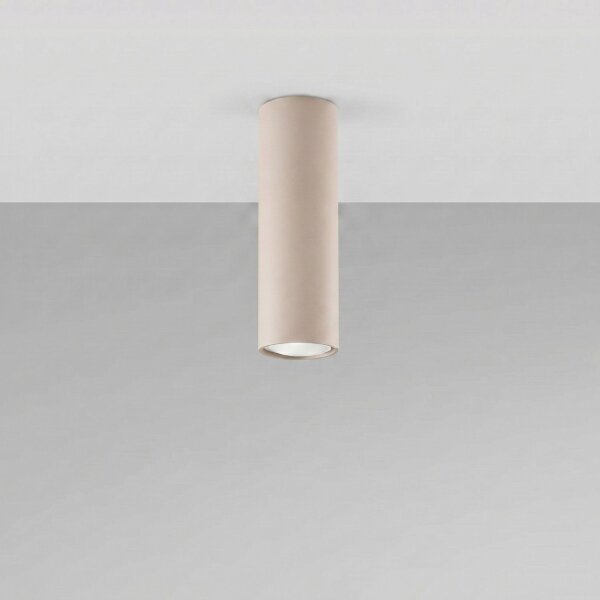 Deckenleuchte Stahl Taupe Modern GU10 L:6 cm rund