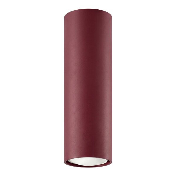 Deckenlampe Stahl Burgund Modern GU10 H:20 cm rund