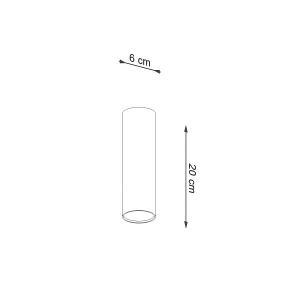 Deckenlampe Stahl Burgund Modern GU10 H:20 cm rund