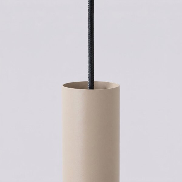 Pendelleuchte Stahl Taupe GU10 Ø8 cm rund wohnlich