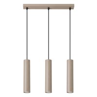 Pendelleuchte Stahl Taupe Modern 3-flammig GU10 L:45 cm