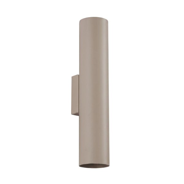 Wandlampe Up Down indirekt Stahl Taupe GU10 T:8 cm