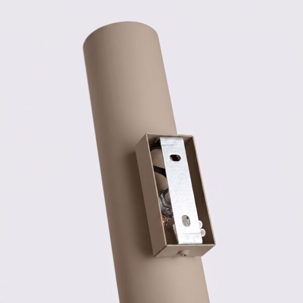 Wandlampe Up Down indirekt Stahl Taupe GU10 T:8 cm