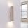 Wandlampe Up Down indirekt Stahl Taupe GU10 T:8 cm