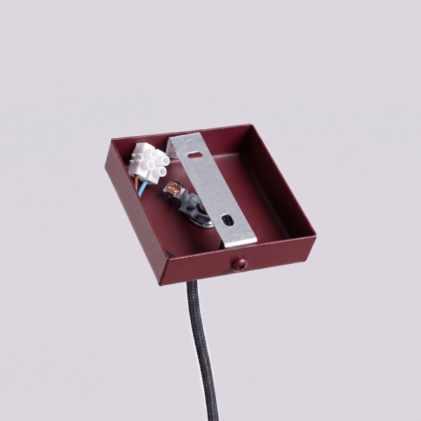 Pendelleuchte Modern Stahl Burgund GU10 L:8 cm wohnlich