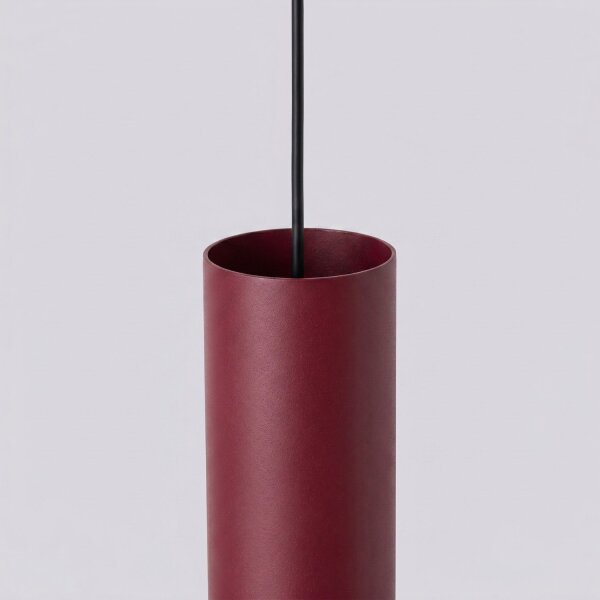 Pendelleuchte Stahl Burgund 3-flammig GU10 L:45 cm