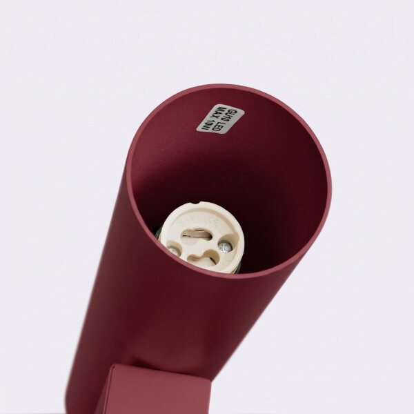 Wandlampe Up Down indirekt Stahl Burgund GU10 T:8cm