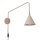 Wandlampe Stahl Taupe Schalter Stecker E14 H:30 cm