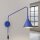 Wandlampe Stahl Ultramarin Schalter Stecker E14 T:61cm