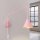 Wandleuchte Stahl Rosa Schalter Stecker E14 H:30cm
