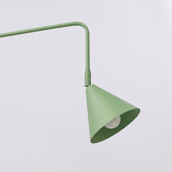 Wandlampe Stahl Salbei Schalter Stecker E14 B:14cm