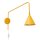 Wandleuchte Stahl Gelb Schalter Stecker E14 T:61cm