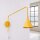 Wandleuchte Stahl Gelb Schalter Stecker E14 T:61cm