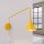 Wandleuchte Stahl Gelb Schalter Stecker E14 T:61cm