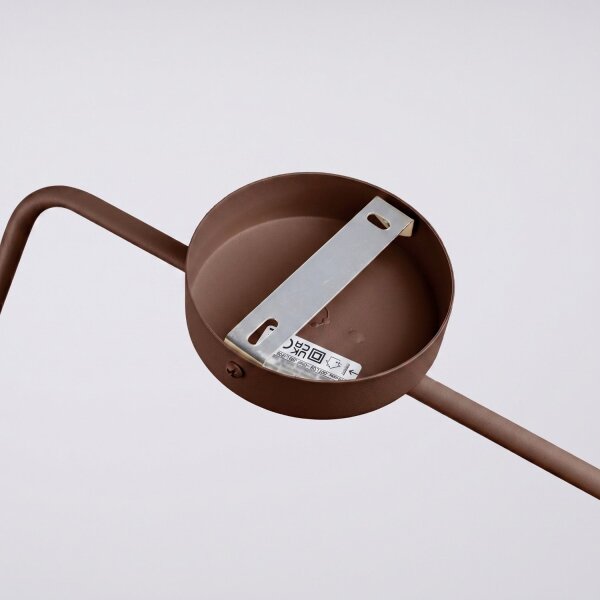 Wandlampe Stahl Braun Schalter Stecker E14 B:14 cm