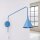 Wandlampe Stahl Hellblau Schalter Stecker E14 T:61cm