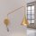 Wandlampe Stahl Gold Schalter E14 H:30 cm wohnlich