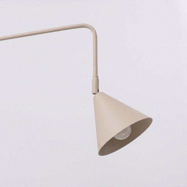 Wandlampe Stahl Taupe Schalter E14 B:14cm wohnlich
