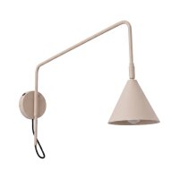 Wandlampe Stahl Taupe Schalter E14 B:14cm wohnlich