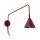 Wandleuchte mit Schalter Stahl Burgund E14 T:61 cm