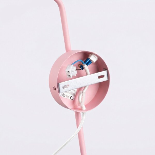 Wandlampe Stahl Rosa Schalter E14 B:14 cm wohnlich