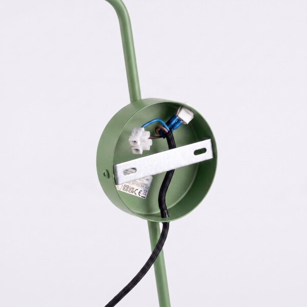 Wandleuchte mit Schalter Stahl Salbei E14 T:61 cm