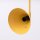 Wandlampe Stahl Gelb Schalter E14 H:30 cm wohnlich