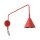 Wandleuchte Stahl Rot Schalter E14 B:14cm wohnlich