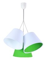Pendelleuchte 3 Schirme Wei&szlig; Gr&uuml;n Kinder M&auml;dchen