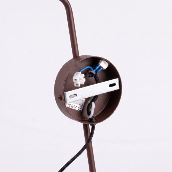 Wandlampe Stahl Braun Schalter E14 T:61cm wohnlich