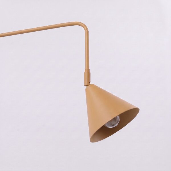 Wandlampe Stahl Gold Schalter 2-flammig E14 B:150cm