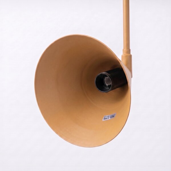 Wandlampe Stahl Gold Schalter 2-flammig E14 B:150cm