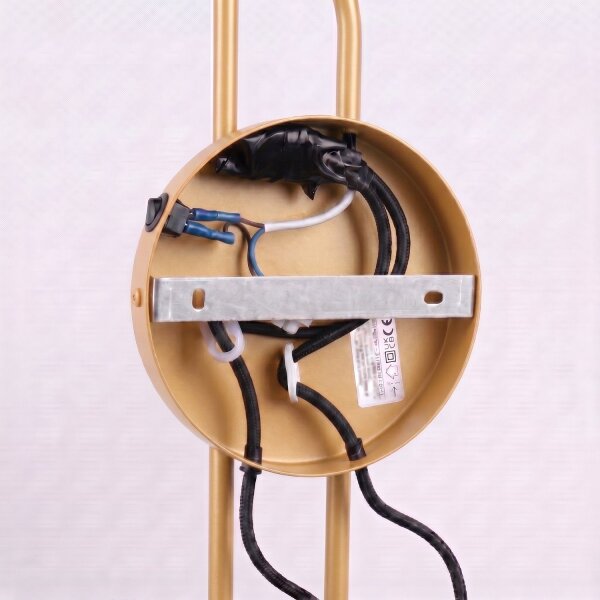 Wandlampe Stahl Gold Schalter 2-flammig E14 B:150cm