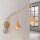 Wandlampe Stahl Gold Schalter 2-flammig E14 B:150cm