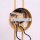 Wandlampe Stahl Gold Schalter 2-flammig E14 B:150cm