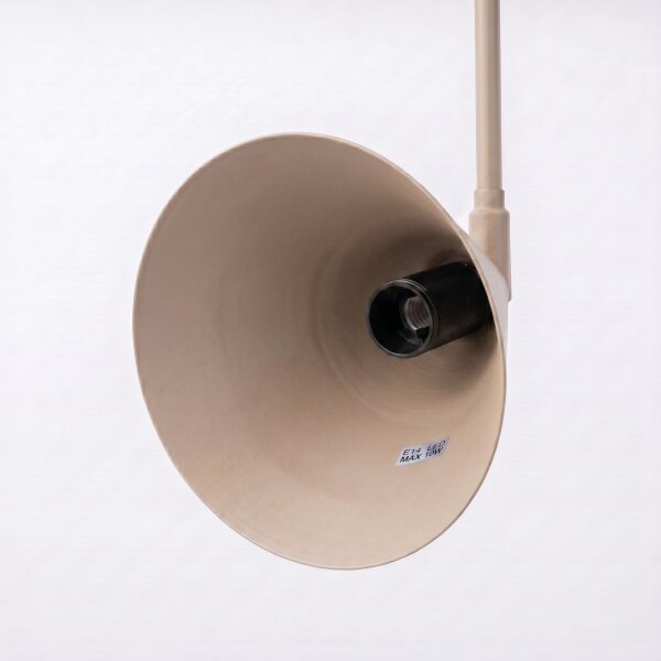 Wandlampe Stahl Taupe Schalter 2-flammig E14 T:80cm