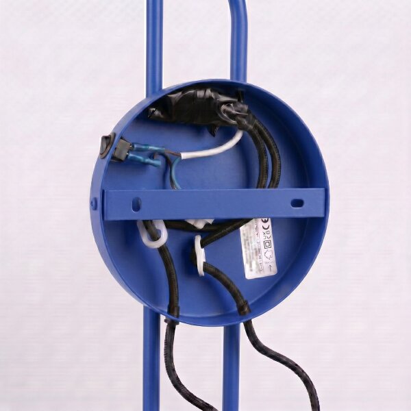 Wandlampe Stahl Ultramarin Schalter 2-flammig E14 150cm