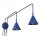 Wandlampe Stahl Ultramarin Schalter 2-flammig E14 150cm