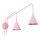 Wandlampe Stahl Rosa Schalter 2-flammig E14 T:80cm