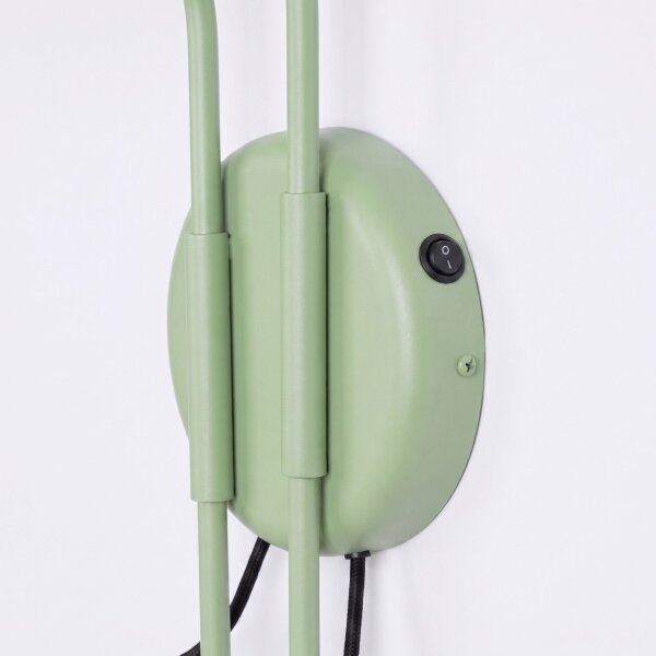 Wandlampe Stahl Salbei Schalter 2-flammig E14 H:30cm